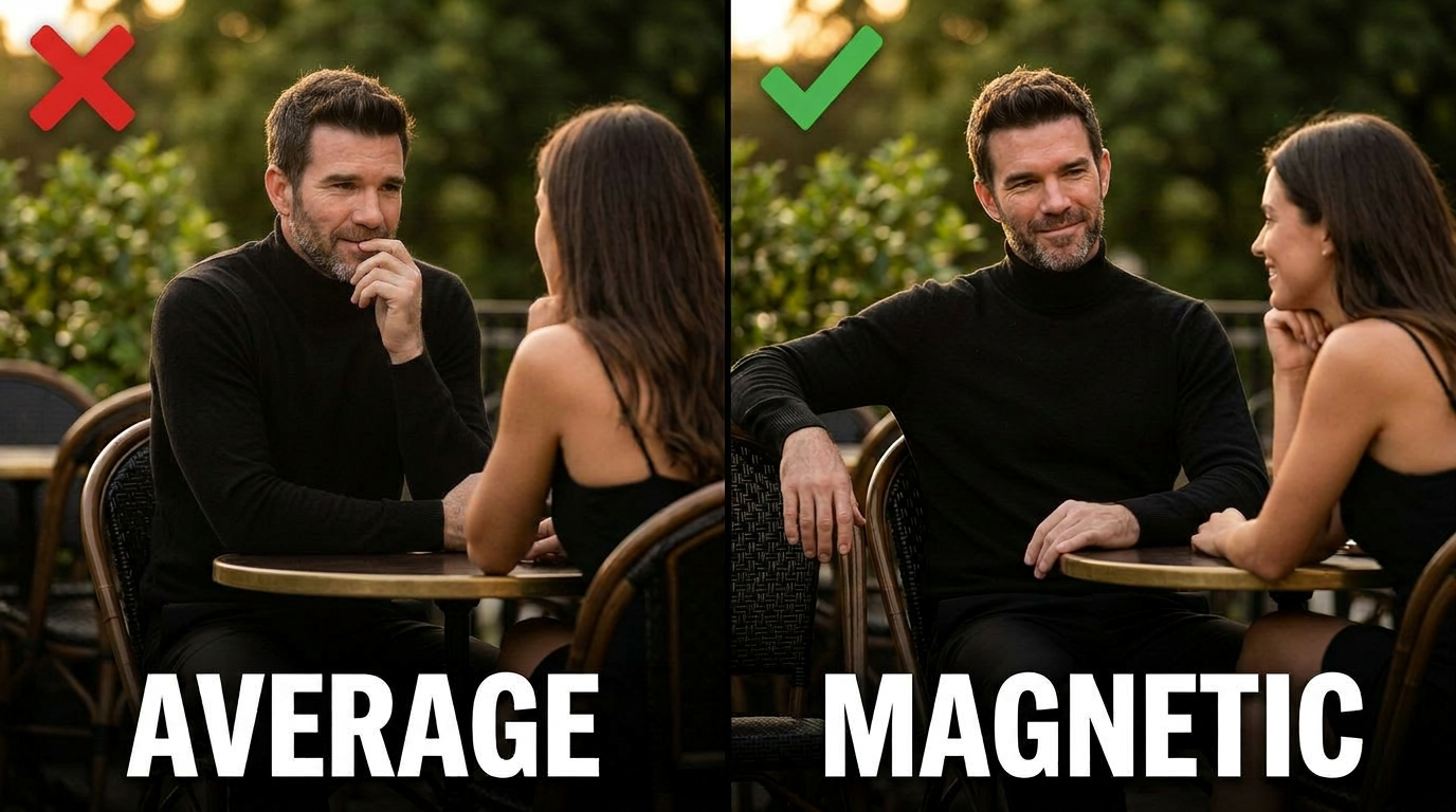 Average vs magnetic body language comparison
